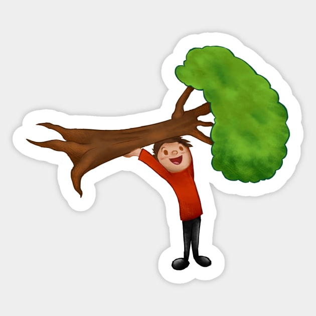 Save A Tree - Boy Edition Sticker by eco